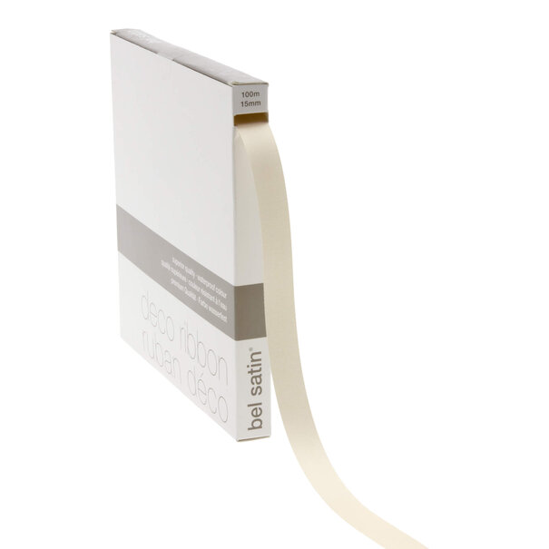 Sofort lieferbar Farbband satiniert Beige MEDIUM (15mm x 100m)