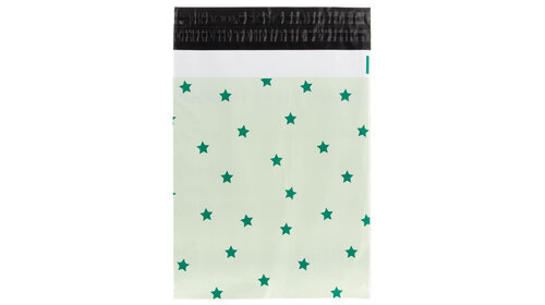 100x Versandtaschen Stars Medium Rückgabeverschluss