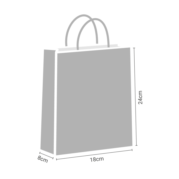 Sofort lieferbar 50x Papiertüten 18x08x24cm mit gedrehtem Griff