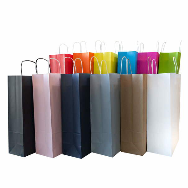 Sofort lieferbar 50x Papiertüten 32+12x41cm mit gedrehtem Griff