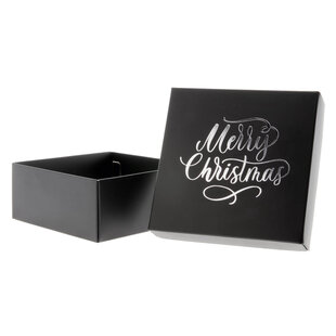 20x Weihnachtsgeschenkbox Schwarz 125x125x55mm