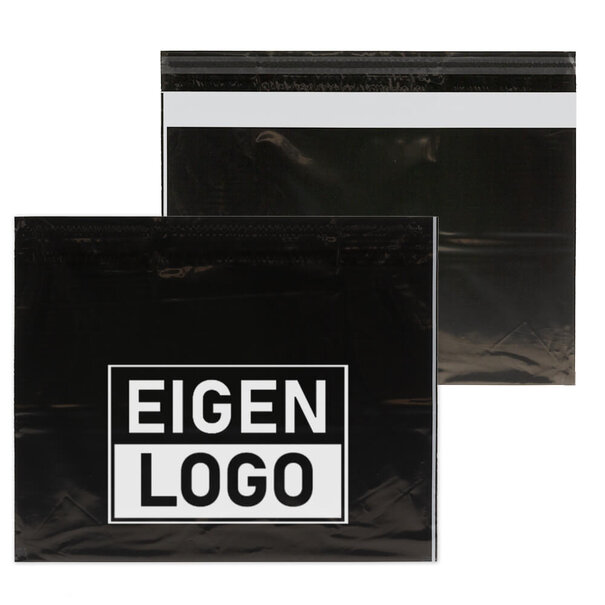 Lieferzeit ca.10 Werktage Schwarze Versandtaschen Druck Large