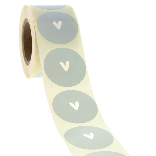 Sofort lieferbar 500x Aufkleber 'Herz' Blau 40mm
