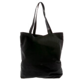 10x Strandtasche aus Baumwolle Schwarz