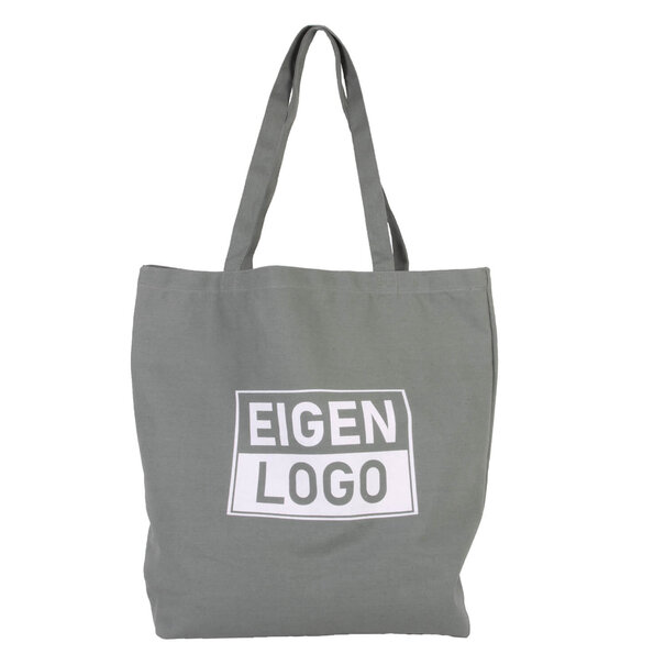 Lieferzeit ca. 7 Werktage Baumwolltasche Druck 54x48+14cm Grau - Express