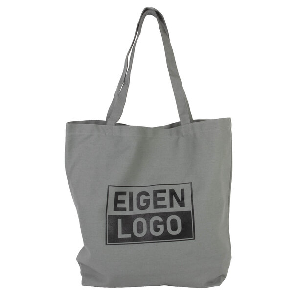 Lieferzeit ca. 7 Werktage Baumwolltasche Druck 54x48+14cm Grau - Express