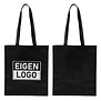 Tasche Druck Schwarz Non Woven 38x44 + 2x4cm - Express