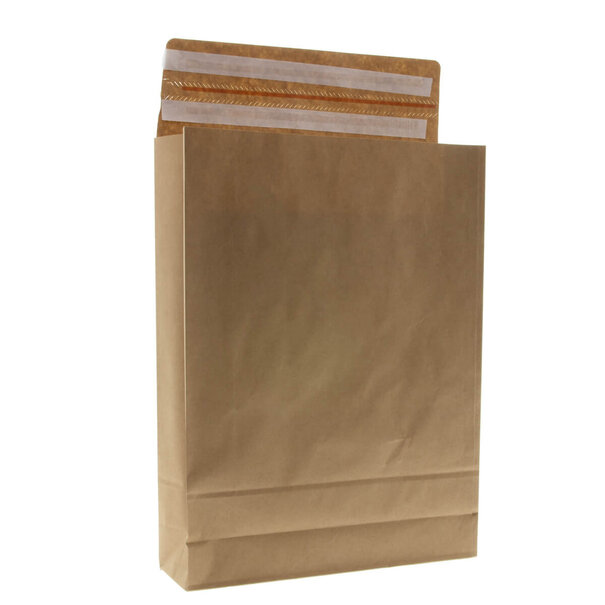 Lieferung aus Vorrat 50x Papier-Versandtasche + Seitenfalte/Boden Medium