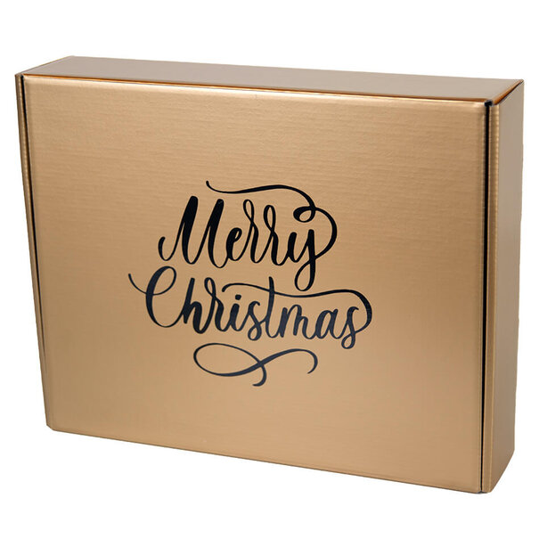 Sofort lieferbar Weihnachtsboxen Gold 350x280x80mm