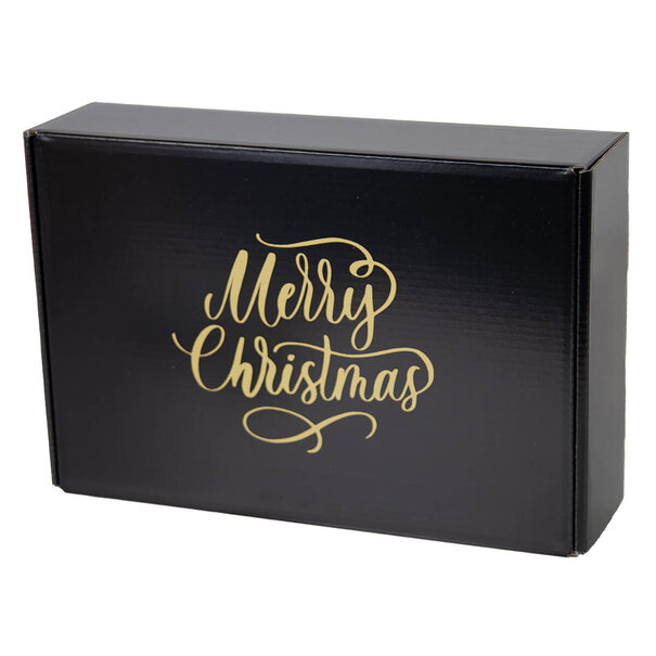 Sofort lieferbar Weihnachtsboxen Schwarz 280x190x75mm