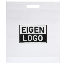Tasche Druck Weiß Vliesstoff 38x44 + 2x4cm - Gestanzter Griff