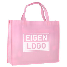 10x Shopper bedrucken Pink Lavender Non Woven 42x12x35cm
