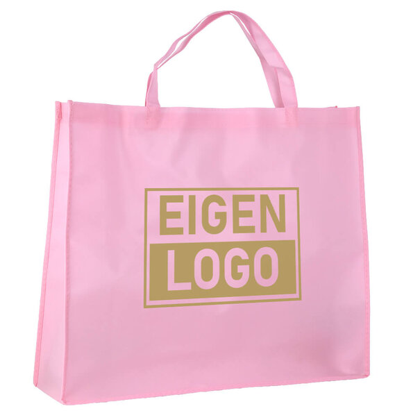 Lieferzeit ca.10 Werktage Shopper bedrucken lassen Pink Lavender Non Woven 54x14x45cm