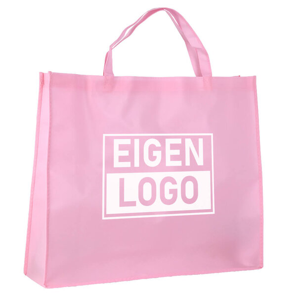 Lieferzeit ca.10 Werktage Shopper bedrucken lassen Pink Lavender Non Woven 54x14x45cm