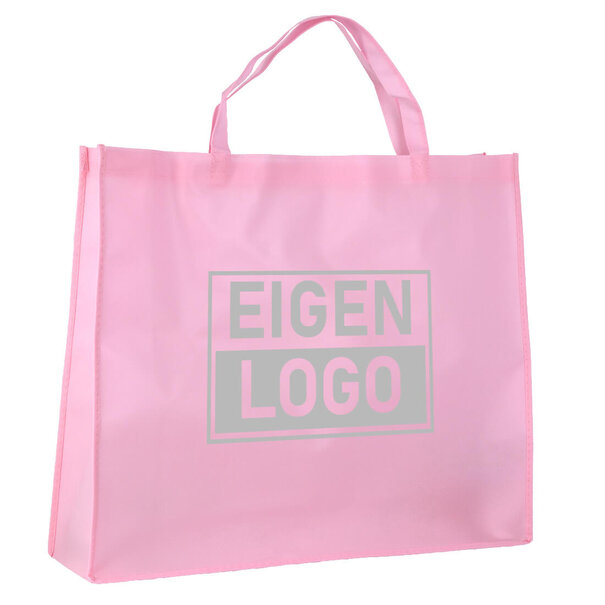 Lieferzeit ca.10 Werktage Shopper bedrucken lassen Pink Lavender Non Woven 54x14x45cm