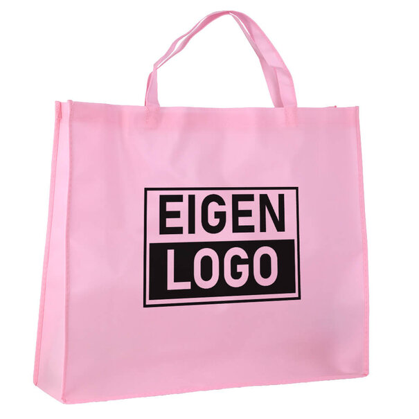 Lieferzeit ca.10 Werktage Shopper bedrucken lassen Pink Lavender Non Woven 54x14x45cm