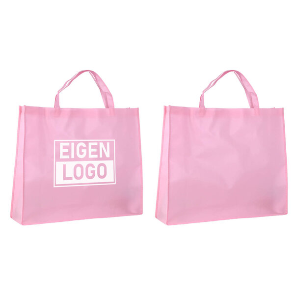 Lieferzeit ca.10 Werktage Shopper bedrucken lassen Pink Lavender Non Woven 54x14x45cm