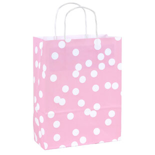 50x Papiertüten Dots Rosa A5