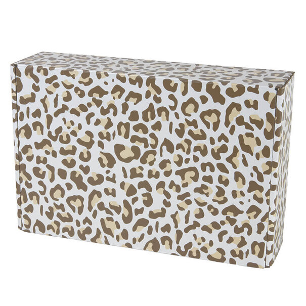 Sofort lieferbar 25x Postkartons Leopard 280x190x75mm