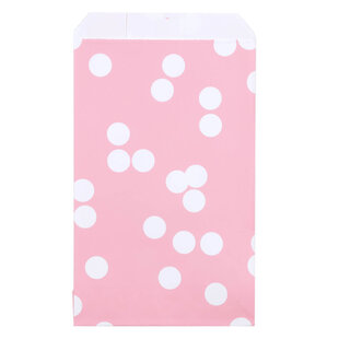 200x Papiertüten Dots Rosa 12x19cm