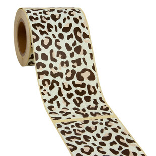 100x Verschlussaufkleber Leopard