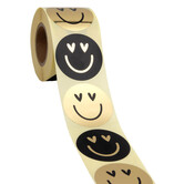 500x Aufkleber 'Smiley' sortiert Schwarz-Gold 50mm