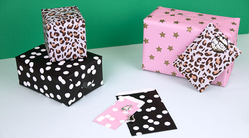 Neu! Geschenkbeutel und Geschenkpapier in unseren Kollektionen