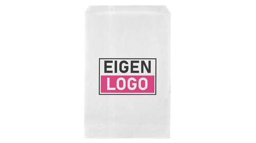 Papiertüten Druck Weiß 15x22cm
