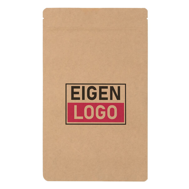 Lieferzeit ca. 5 Werktage Standbodenbeutel bedrucken - Braun 16x27cm