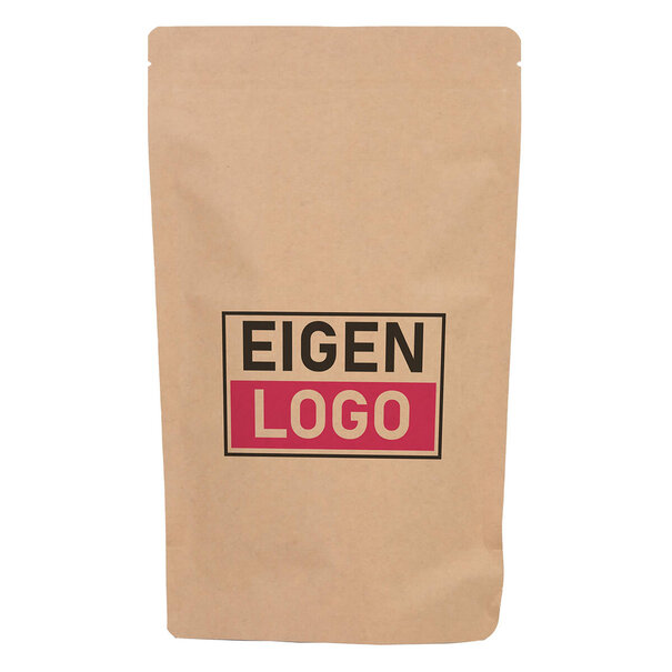 Lieferzeit ca. 5 Werktage Standbodenbeutel bedrucken - Braun 16x27cm