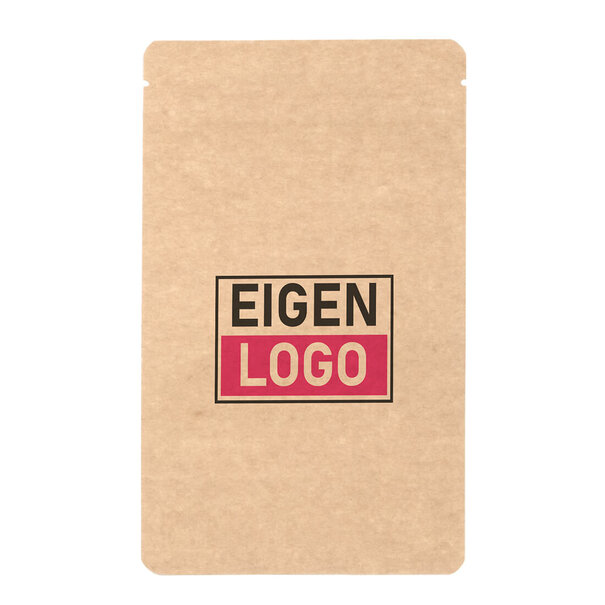 Lieferzeit ca. 5 Werktage Standbodenbeutel bedrucken - Braun 11x18.5cm