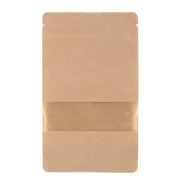 Sofort lieferbar 100x Standbodenbeutel mit Fenster Braun 11x18,5cm