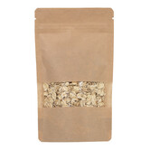 100x Standbodenbeutel mit Fenster Braun 13x22,5cm