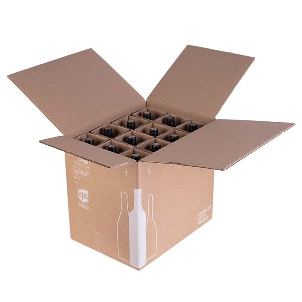 Sofort lieferbar 10 x Wein Versandkartons mit Einlage 12 Flaschen