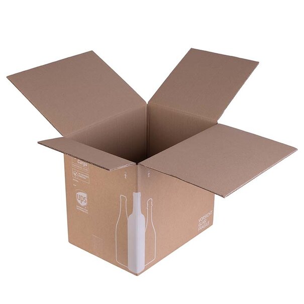 Sofort lieferbar 10 x Wein Versandkartons mit Einlage 12 Flaschen