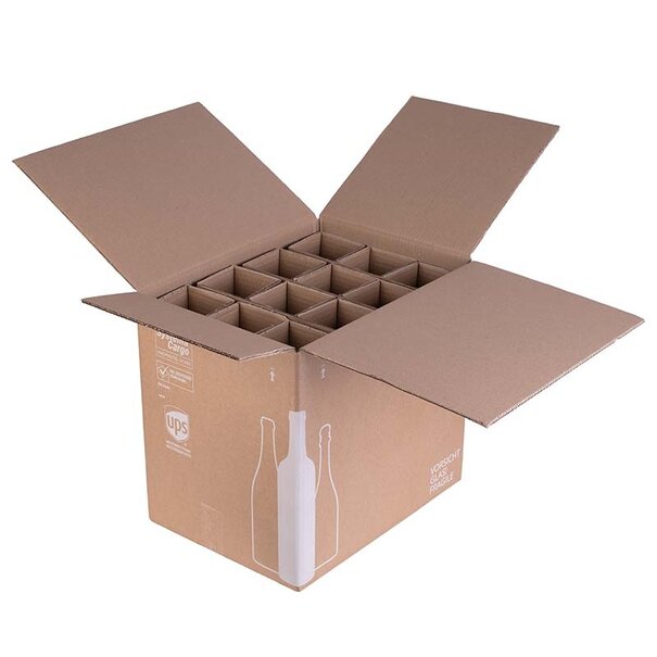 Sofort lieferbar 10 x Wein Versandkartons mit Einlage 12 Flaschen