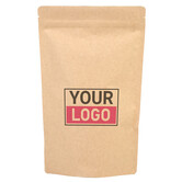 Standbodenbeutel bedrucken - Braun 18x29cm