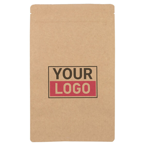 Lieferzeit ca. 5 Werktage Standbodenbeutel bedrucken - Braun 18x29cm