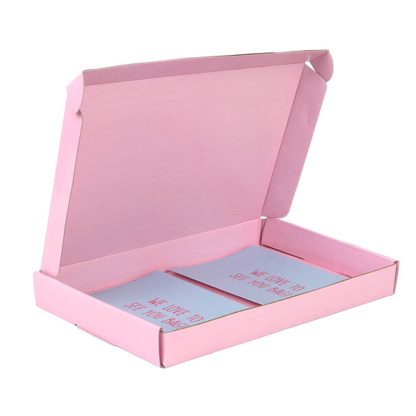 Lieferzeit ca.10 Werktage Maxibriefkartons Pink Lavender A5 bedrucken lassen