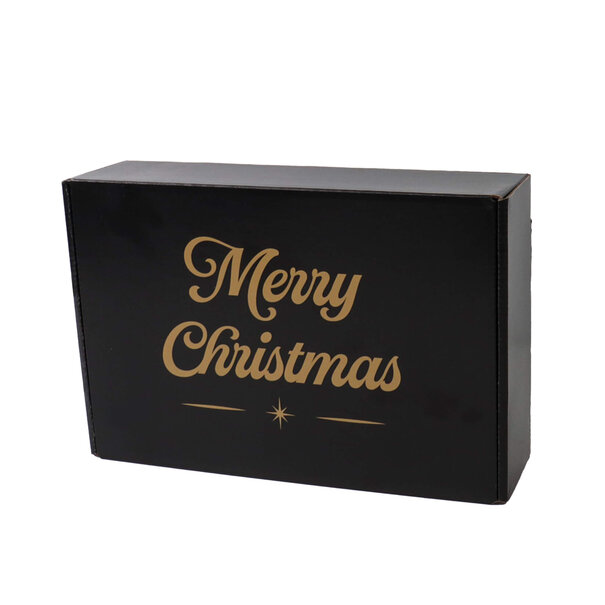 Sofort lieferbar Weihnachtskartons Schwarz 280x190x75mm