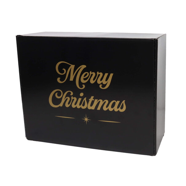 Sofort lieferbar Weihnachtskartons Schwarz 380x300x140mm