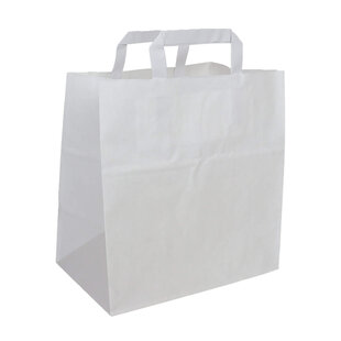 50x Budget Taschen Weiß S/M