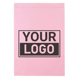 Papier versandtaschen Rosa bedrucken L