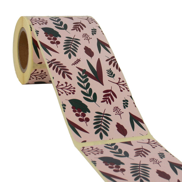 Sofort lieferbar 100x Verschlussaufkleber Botanic Pink