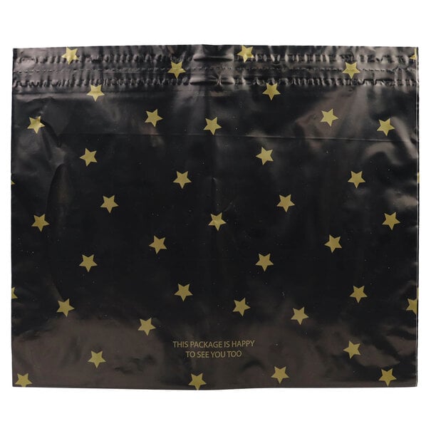 Sofort lieferbar 100x Versandtaschen Black Stars Gold