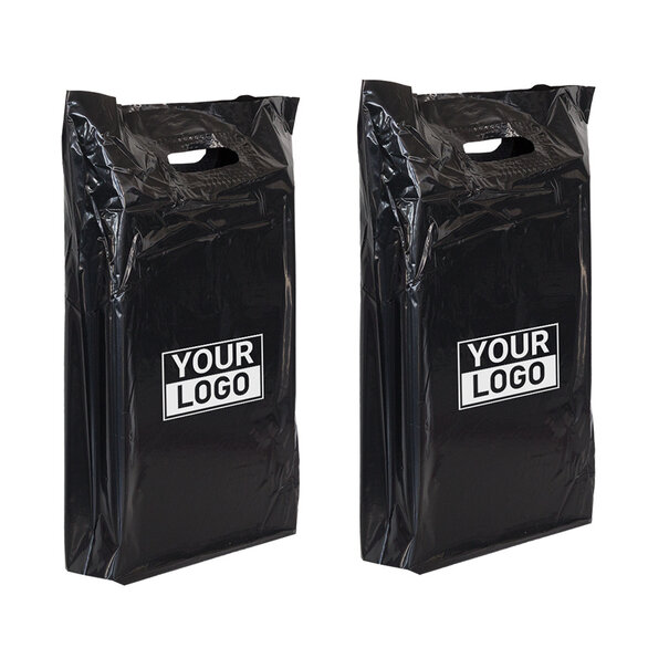 Lieferzeit ca.10 Werktage Plastiktüten bedrucken 37x44+2x4cm Schwarz