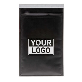 Schwarze Luftpolstertasche D bedrucken