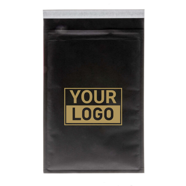 Lieferzeit ca.10 Werktage Schwarze Luftpolstertasche G bedrucken