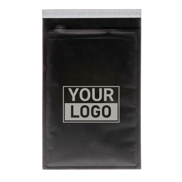 Lieferzeit ca.10 Werktage Schwarze Luftpolstertasche G bedrucken