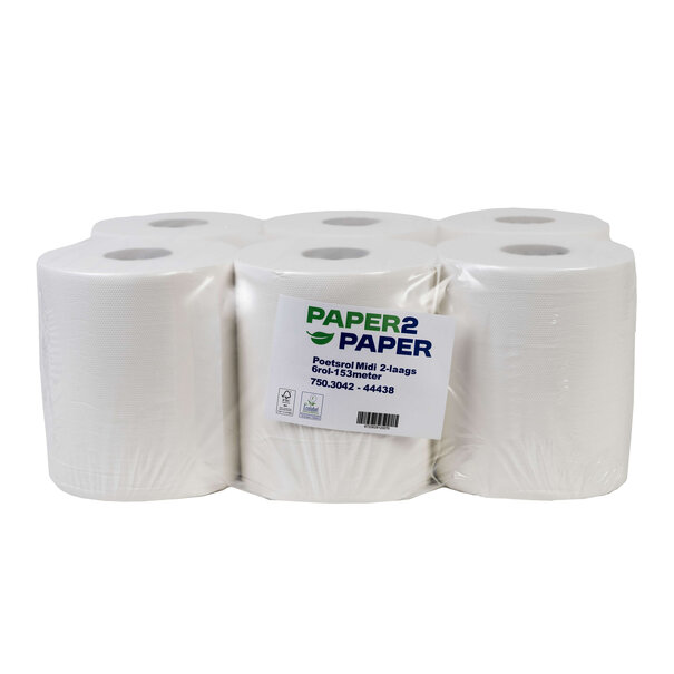 Sofort lieferbar 6x Reinigungsrollen Midi 20 cm x 153 m